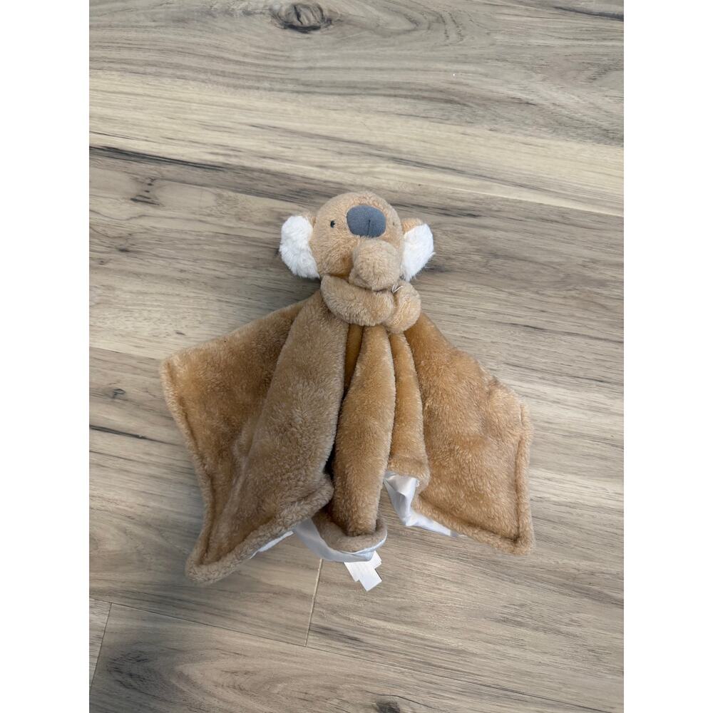 Child of Mine by Carter's Koala Bear Lovey Brown Fleece Sliver Satin on Back